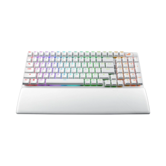 Tipkovnica ASUS Gaming ROG STRIX SCOPE II 96, bežična, WiFi, Bluetooth, USB C, US Layout, RGB, bijela