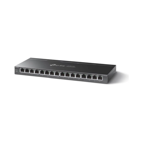 Switch TP-LINK TL-SG116P, 16-portni, 1 Gbps, 16x Poe+, sivi