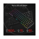 Tipkovnica REDRAGON Draconic K530RGB PRO, žičana, Bluetooth, USB C, mehanička, Smeđi Switch, RGB, crna