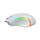 Miš REDRAGON M607 Griffin, Gaming, žičani, 7200dpi, RGB, bijeli