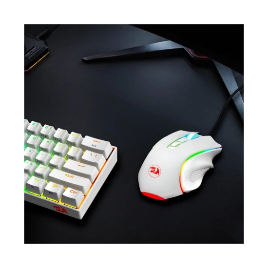 Miš REDRAGON M607 Griffin, Gaming, žičani, 7200dpi, RGB, bijeli Miš REDRAGON M607 Griffin, Gaming, žičani, 7200dpi, RGB, bijeli