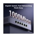 Switch UGREEN, 6-portni, RJ45, 6x Poe, sivi