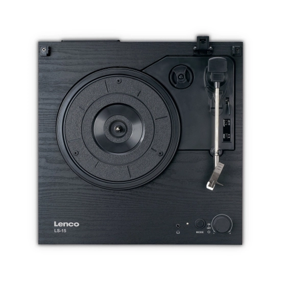 Gramofon LENCO LS-15BK, Bluetooth 5.3, RCA, 3.5mm, ugrađeni zvučnici, crni Gramofon LENCO LS-15BK, Bluetooth 5.3, RCA, 3.5mm, ugrađeni zvučnici, crni