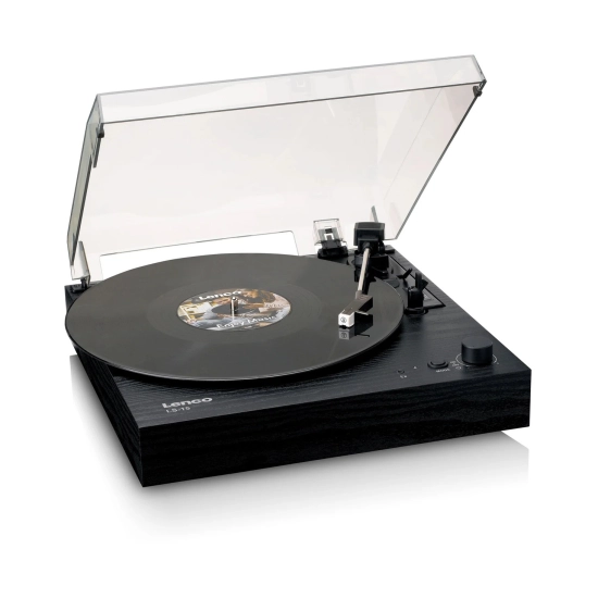 Gramofon LENCO LS-15BK, Bluetooth 5.3, RCA, 3.5mm, ugrađeni zvučnici, crni Gramofon LENCO LS-15BK, Bluetooth 5.3, RCA, 3.5mm, ugrađeni zvučnici, crni