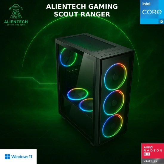 Računalo gaming ALIENTECH Scout Ranger, Core i5-14400F, 16GB, 1TB SSD, Radeon RX 9060XT, Windows 11P