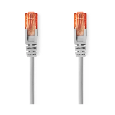 Kabel NEDIS CCGL85230GY50, Patch, CAT 6, U/UTP, 5m, sivi, label
