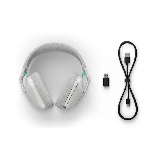 Slušalice LOGITECH Gaming G321, bežične, WiFi, Bluetooth, USB C, mikrofon, bijele Slušalice LOGITECH Gaming G321, bežične, WiFi, Bluetooth, USB C, mikrofon, bijele