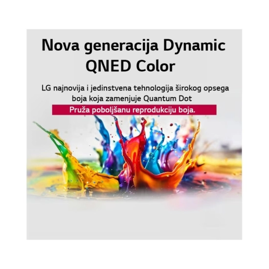Televizor QNED 65incha LG 65QNED85A3C.AEU, WebOS, 4K UHD, DVB-T2/C/S2, HDMI, WiFi, Bluetooth, USB A, Energetska oznaka E