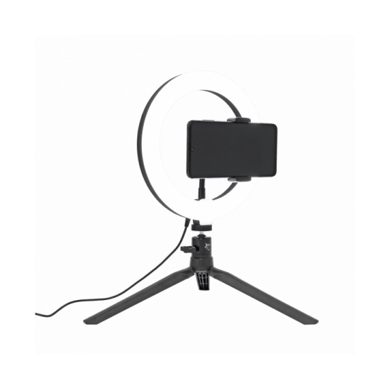 Selfie stick WHITE SHARK RING LED SVJETLO RL-08 MOONLIGHT, stolni, crni