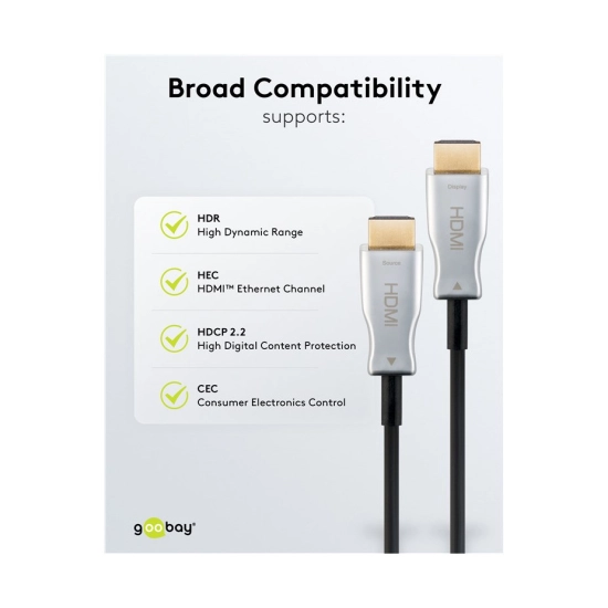Kabel GOOBAY 65567, HDMI (M) na HDMI (M), 4K@60Hz, Gold plated, 20m, crni, bulk Kabel GOOBAY 65567, HDMI (M) na HDMI (M), 4K@60Hz, Gold plated, 20m, crni, bulk