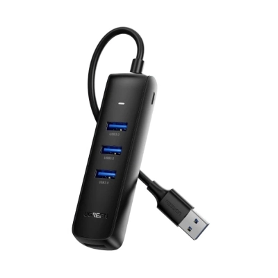 OŠTEĆENA AMBALAŽA - USB HUB UGREEN, USB A 3.0, 4-portni, crni, 0.25m