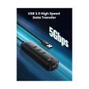 OŠTEĆENA AMBALAŽA - USB HUB UGREEN, USB A 3.0, 4-portni, crni, 0.25m