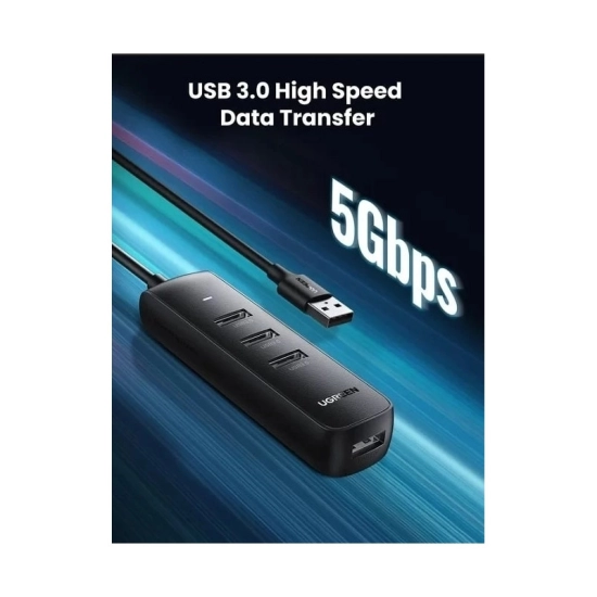 OŠTEĆENA AMBALAŽA - USB HUB UGREEN, USB A 3.0, 4-portni, crni, 0.25m OŠTEĆENA AMBALAŽA - USB HUB UGREEN, USB A 3.0, 4-portni, crni, 0.25m