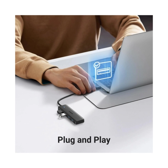 OŠTEĆENA AMBALAŽA - USB HUB UGREEN, USB A 3.0, 4-portni USB 3.0, sivi