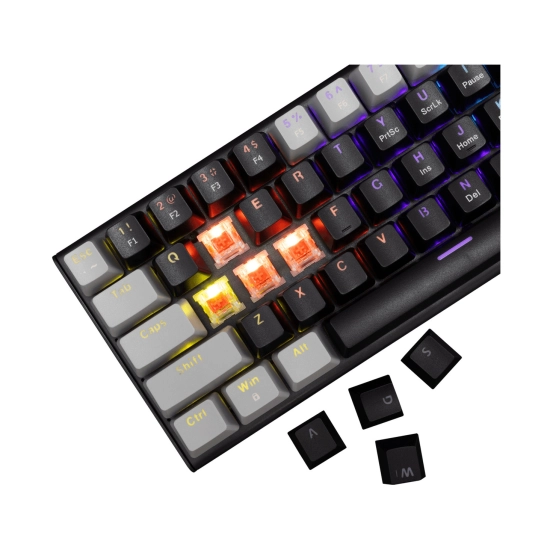 Tipkovnica WHITE SHARK Gaming GK-002111V2 WAKIZASHI-2, žičana, USB C, mehanička, Crveni Switch, US Layout, crno siva Tipkovnica WHITE SHARK Gaming GK-002111V2 WAKIZASHI-2, žičana, USB C, mehanička, Crveni Switch, US Layout, crno siva