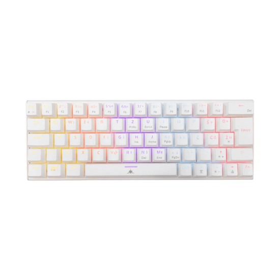 Tipkovnica WHITE SHARK Gaming GK-002212V2 WAKIZASHI-2, žičana, USB C, mehanička, Crveni Switch, HR Layout, bijela Tipkovnica WHITE SHARK Gaming GK-002212V2 WAKIZASHI-2, žičana, USB C, mehanička, Crveni Switch, HR Layout, bijela
