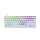 Tipkovnica WHITE SHARK GK-004232 SHINOBI-2, žičana, USB C, mehanička, Smeđi Switch, HR Layout, RGB, bijela