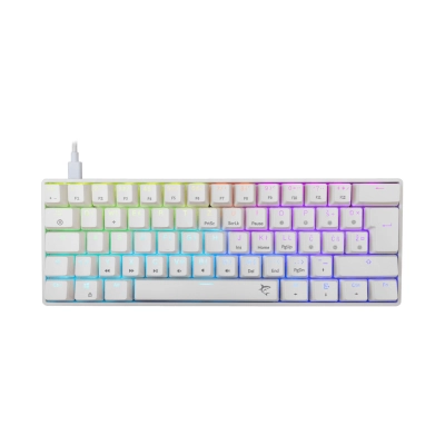Tipkovnica WHITE SHARK GK-004232 SHINOBI-2, žičana, USB C, mehanička, Smeđi Switch, HR Layout, RGB, bijela - White Shark Tipkovnica WHITE SHARK GK-004232 SHINOBI-2, žičana, USB C, mehanička, Smeđi Switch, HR Layout, RGB, bijela - White Shark