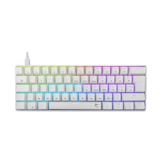 Tipkovnica WHITE SHARK GK-004232 SHINOBI-2, žičana, USB C, mehanička, Smeđi Switch, HR Layout, RGB, bijela Tipkovnica WHITE SHARK GK-004232 SHINOBI-2, žičana, USB C, mehanička, Smeđi Switch, HR Layout, RGB, bijela