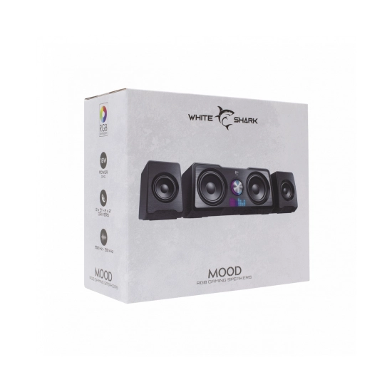 Zvučnici WHITE SHARK MOOD GSP-968, 3.5 mm, LED, crni