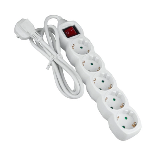 Kabel produžni DPM SPP50, 5-mjesta s prekidačem, 1.5m, kabel 3x1.5mm2, bijeli Kabel produžni DPM SPP50, 5-mjesta s prekidačem, 1.5m, kabel 3x1.5mm2, bijeli
