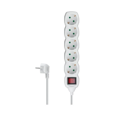 Kabel produžni DPM SPP52, 5-mjesta s prekidačem, 3m, kabel 3x1.5mm2, bijeli Kabel produžni DPM SPP52, 5-mjesta s prekidačem, 3m, kabel 3x1.5mm2, bijeli