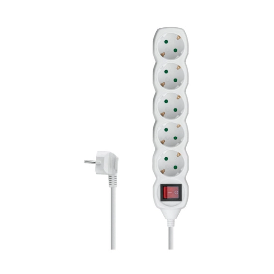 Kabel produžni DPM SPP52, 5-mjesta s prekidačem, 3m, kabel 3x1.5mm2, bijeli Kabel produžni DPM SPP52, 5-mjesta s prekidačem, 3m, kabel 3x1.5mm2, bijeli