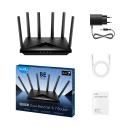 Router CUDY WR6500 1.0, BE6500, WiFi 7, RJ45, crni