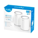 Access Point CUDY M3000 2.0, AX3000, WiFi 6, RJ45, 2 komada, bijeli