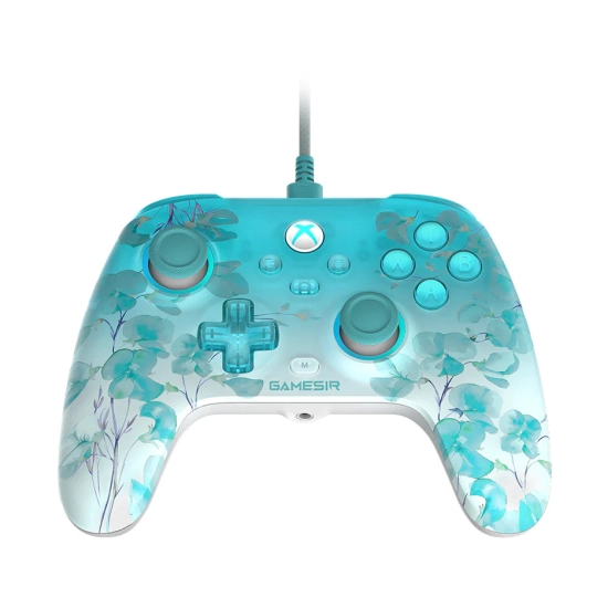 Gamepad GAMESIR T7 Pro W Floral, žičani, USB C, za Android/PC, plavi