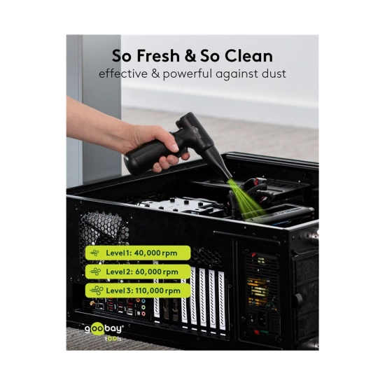 Električno puhalo za prašinu GOOBAY Air Duster Advanced 77830, crni