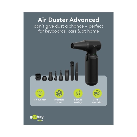 Električno puhalo za prašinu GOOBAY Air Duster Advanced 77830, crni