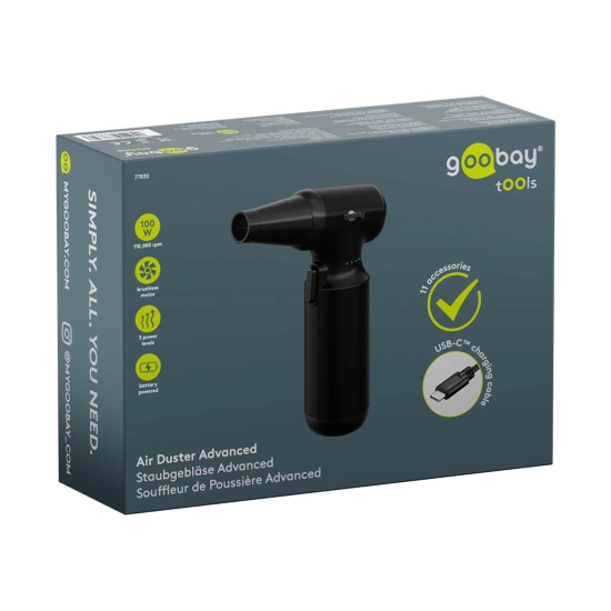 Električno puhalo za prašinu GOOBAY Air Duster Advanced 77830, crni