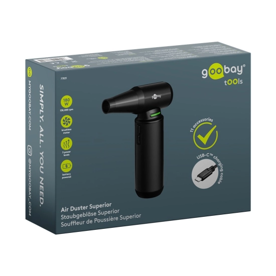 Električno puhalo za prašinu GOOBAY Air Duster Superior 77831, crni
