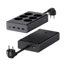 Kabel produžni UGREEN S622, 6-mjesta s prekidačem, USB C, 3x USB A, 1.5m, crni