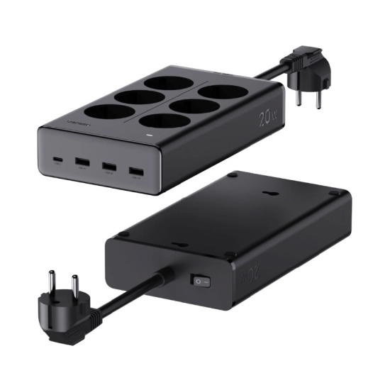 Kabel produžni UGREEN S622, 6-mjesta s prekidačem, USB C, 3x USB A, 1.5m, crni Kabel produžni UGREEN S622, 6-mjesta s prekidačem, USB C, 3x USB A, 1.5m, crni