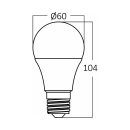 Žarulja LED BRAYTRON BA13-60920, 9W 3000K 806lm E27 A60 IP20 dimabilna