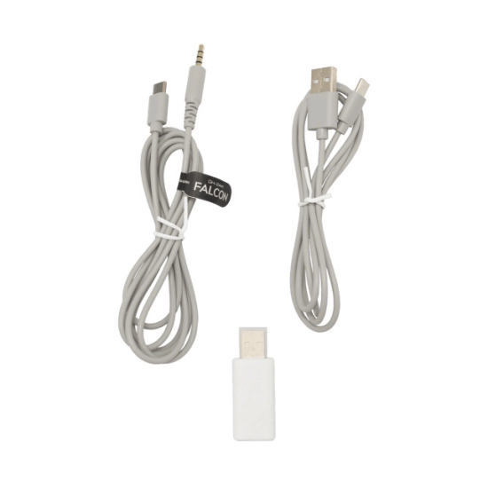 OŠTEĆENA AMBALAŽA - Slušalice WHITE SHARK Falcon WGH-2441, bežične, Bluetooth, za PC/PS5/PS4/Xbox/MAC, mikrofon, 3.5mm, bijelo sive
