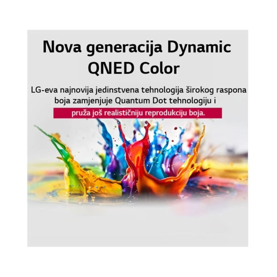 Televizor QNED 55incha LG 55QNED86A3A.AEU, WebOS, 4K UHD, DVB-T2/C/S2, HDMI, WiFi, Bluetooth, USB A, Energetska oznaka E
