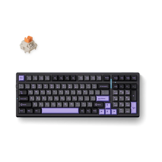 Tipkovnica MCHOSE G98 Pro, HW-G98S-3, bežična, WiFi, Bluetooth, mehanička, crno ljubičasta