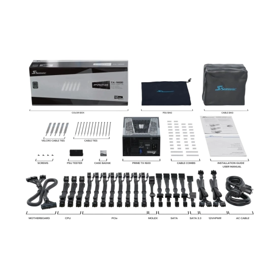 Napajanje 1600W, SEASONIC Prime TX1600, modularno, 80+ Titanium, 135mm ventilator
