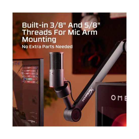 Mikrofon HYPERX SoloCast 2, AR0A0AA, žičani, USB C, Pop filter, crni