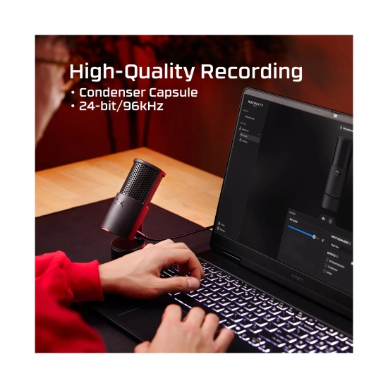 Mikrofon HYPERX SoloCast 2, AR0A0AA, žičani, USB C, Pop filter, crni