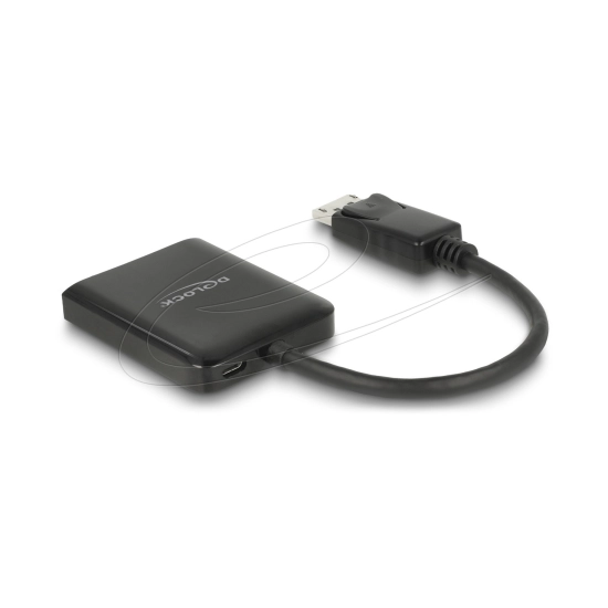 Adapter DELOCK, DisplayPort 1.4 (M) na 2x HDMI (Ž), 0.2m, crni