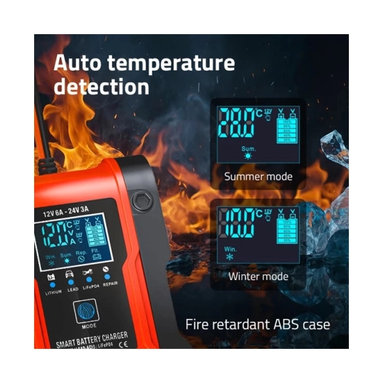 Punjač akumulatora GETI GCA002, 12V 6A, 24V 3A, IP20 Punjač akumulatora GETI GCA002, 12V 6A, 24V 3A, IP20