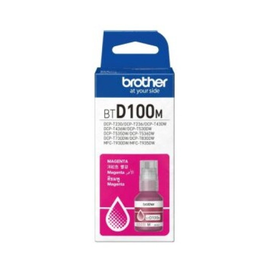Tinta BROTHER BTD100M, magenta, za DCP-T230/DCP-T430W/DCP-T530DW/DCP-T730DW/MFC-T930DW Tinta BROTHER BTD100M, magenta, za DCP-T230/DCP-T430W/DCP-T530DW/DCP-T730DW/MFC-T930DW