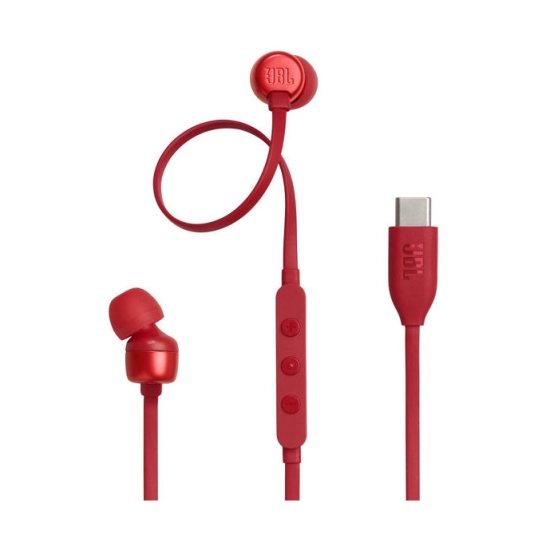 Slušalice JBL Tune 310C JBLT310CRED, žičane, In-Ear, USB C, crvene