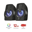 Zvučnici TRUST Gemi 22948, 2.0, 12W, 3.5mm, RGB, crni