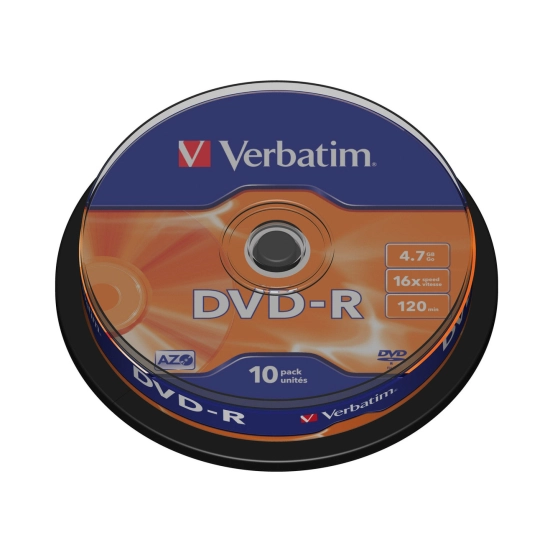 Medij DVD-R VERBATIM 43523, 16x,  spindle 10