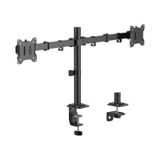 Nosač za monitor SBOX LCD-352/2-3, za 2 monitora, 17-32incha, stolni, crni
